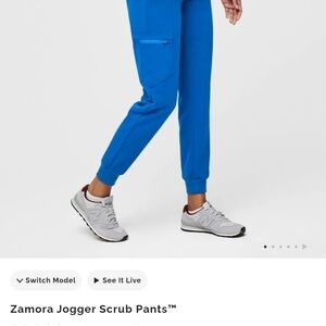 Figs Zamora Jogger Scrub Pants in Royal Blue
